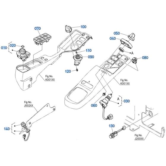 Instrument Panel Assembly for Kubota KX040-5 Mini Excavator