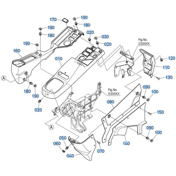 Armrest (R/H) Assembly for Kubota KX040-5 Mini Excavator