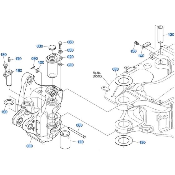 Swing Bracket Assembly for Kubota KX040-5 Mini Excavator