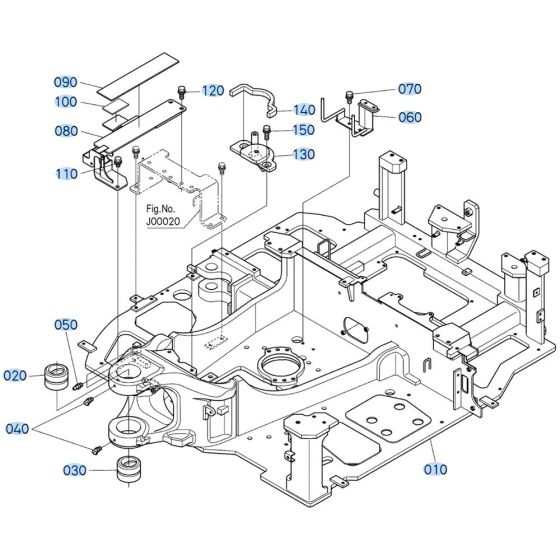 Swivel Frame Assembly for Kubota KX040-5 Mini Excavator