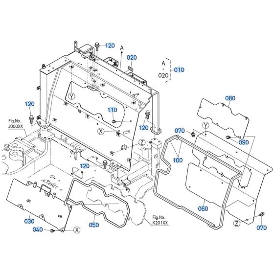 Arch Frame Assembly for Kubota KX040-5 Mini Excavator
