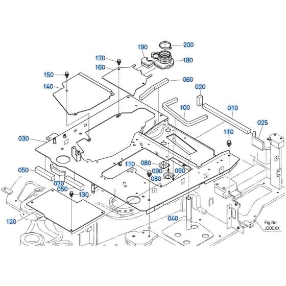 Step Assembly for Kubota KX040-5 Mini Excavator