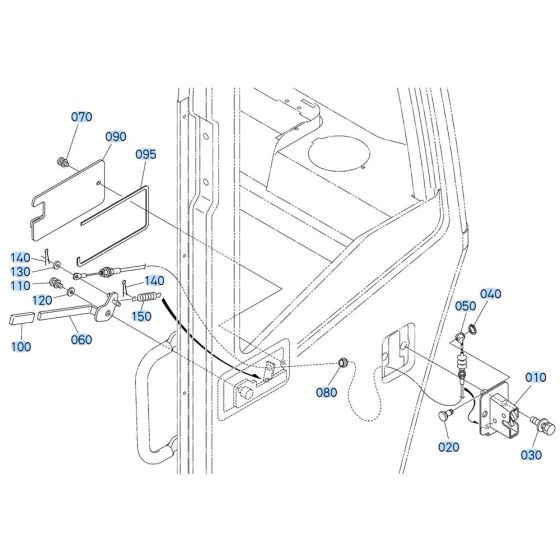Door Assembly for Kubota KX080-3 Mini Excavator