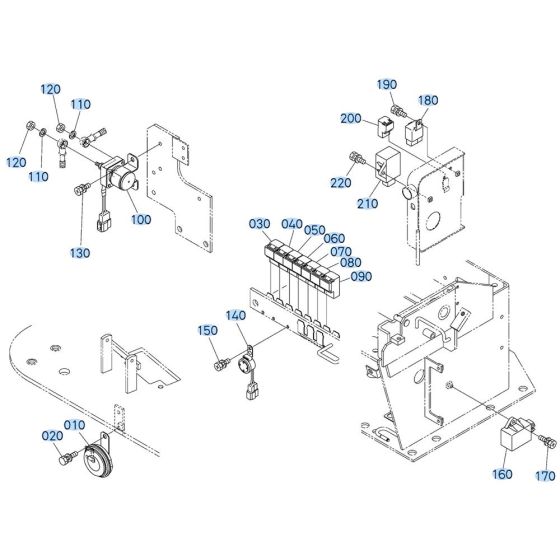 Relay Assembly for Kubota KX080-3 Mini Excavator