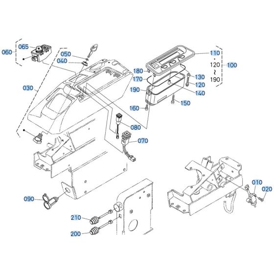 Instrument Panel Assembly for Kubota KX080-3 Mini Excavator