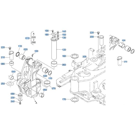 Swing Bracket Assembly for Kubota KX080-3 Mini Excavator