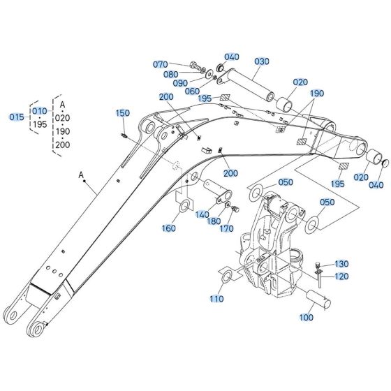 Boom Assembly for Kubota KX080-3 Mini Excavator