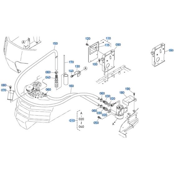 Fuel Pump Assembly for Kubota KX080-3 Mini Excavator