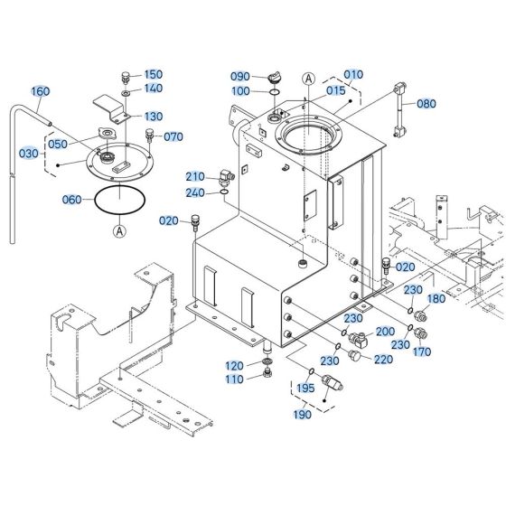 Oil Tank Assembly for Kubota KX080-3 Mini Excavator
