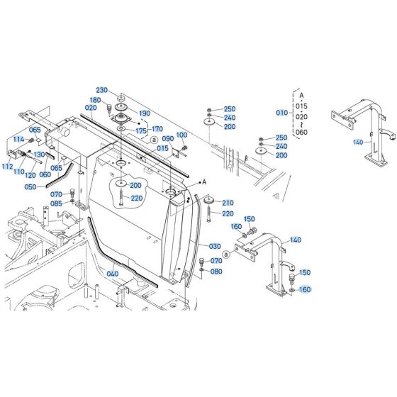 Arch Frame Assembly for Kubota KX080-3 Mini Excavator