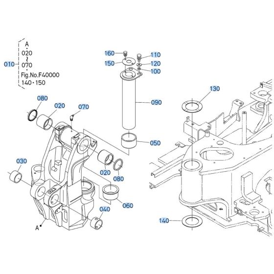 Swing Bracket Assembly for Kubota KX080-4s Mini Excavator