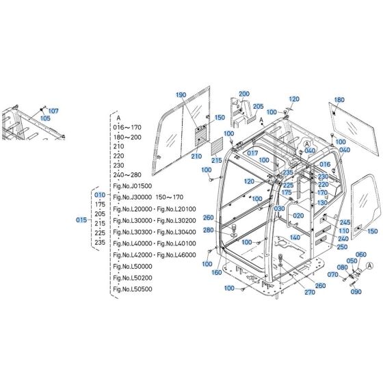 Cabin Assembly for Kubota KX080-4s Mini Excavator