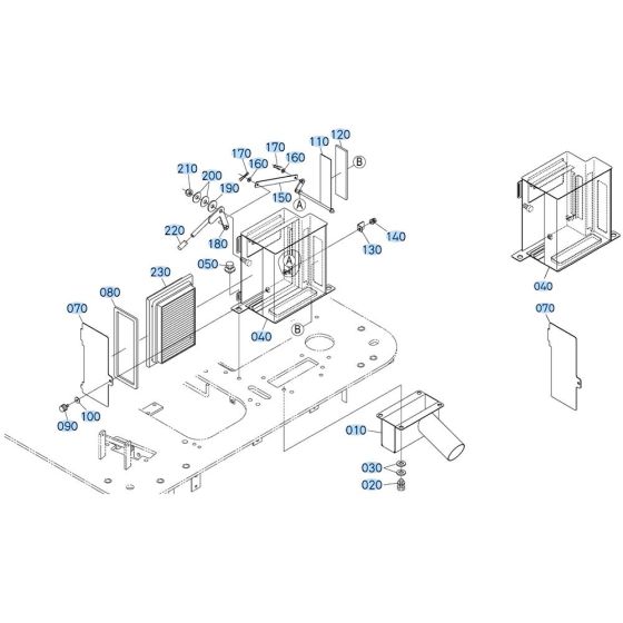 Heater Assembly for Kubota KX080-4s Mini Excavator