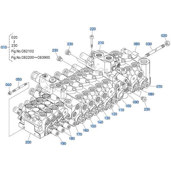 Control Valve Assembly for Kubota KX080-4s Mini Excavator