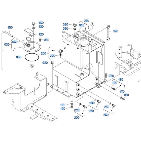 Oil Tank Assembly for Kubota KX080-4s Mini Excavator