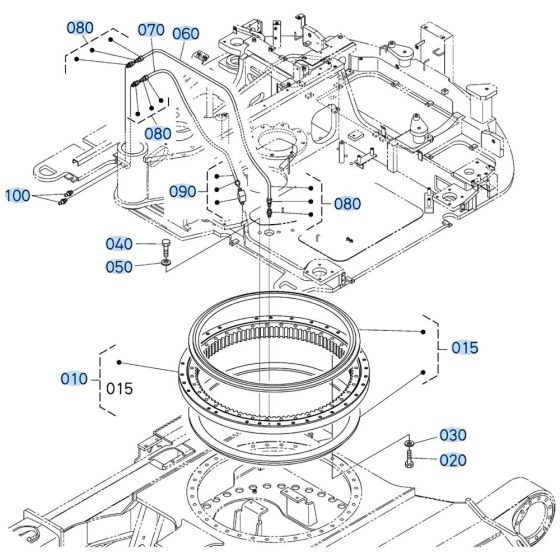 Swivel Bearing Assembly for Kubota KX080-4s Mini Excavator