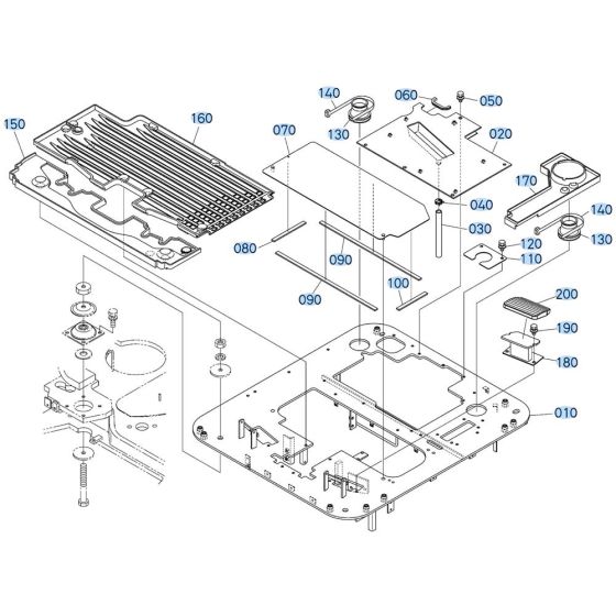 Step Assembly for Kubota KX080-4s Mini Excavator