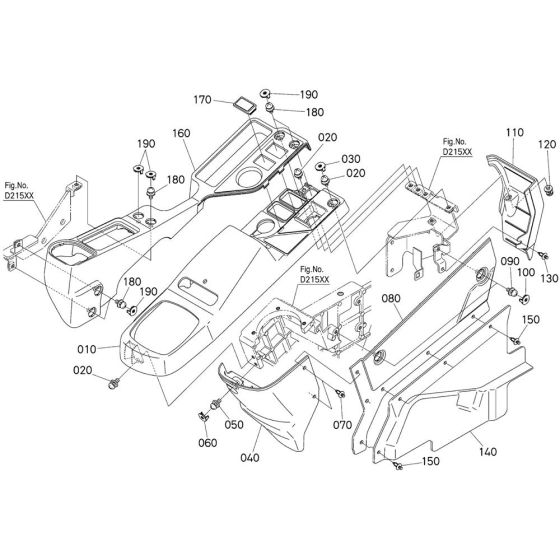 Armrest (R/H) Assembly for Kubota KX080-5 Mini Excavator