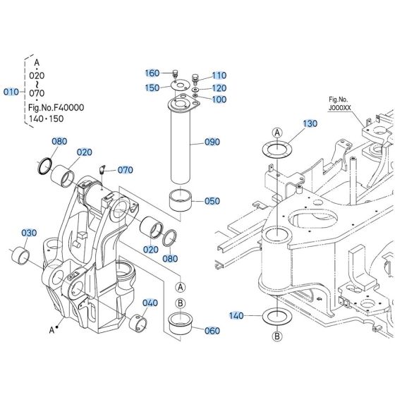 Swing Bracket Assembly for Kubota KX080-5 Mini Excavator