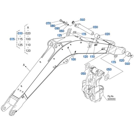 Boom Assembly for Kubota KX080-5 Mini Excavator