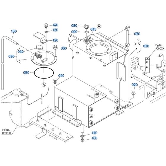 Oil Tank Assembly for Kubota KX080-5 Mini Excavator
