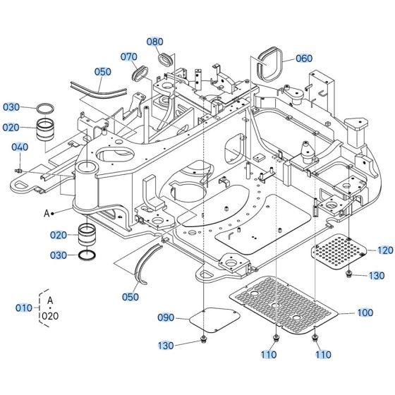 Swivel Frame Assembly for Kubota KX080-5 Mini Excavator