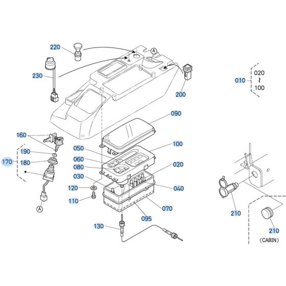 Instrument Panel Assembly for Kubota KX121-3 Mini Excavator