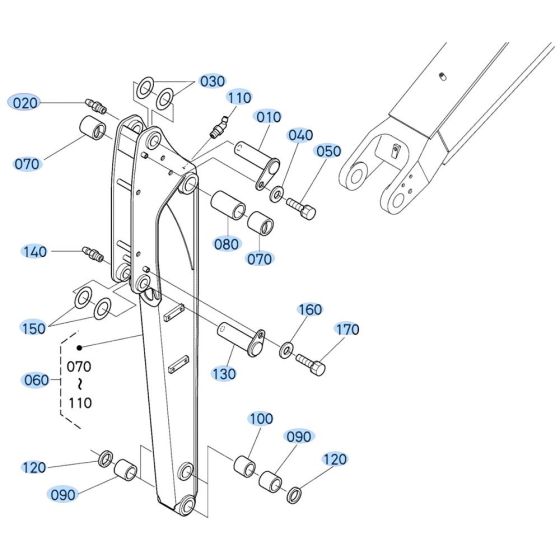 Arm Assembly for Kubota KX121-3 Mini Excavator