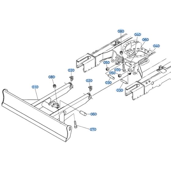 Blade Assembly for Kubota KX121-3 Mini Excavator