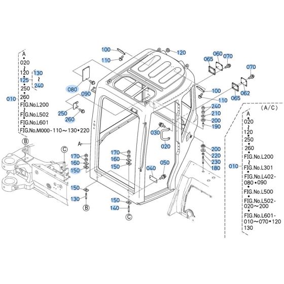 Cabin Assembly for Kubota KX121-3 Mini Excavator