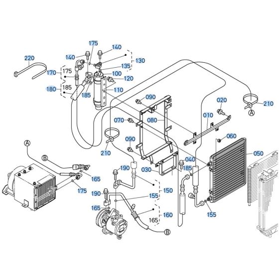 Condenser Assembly for Kubota KX121-3 Mini Excavator