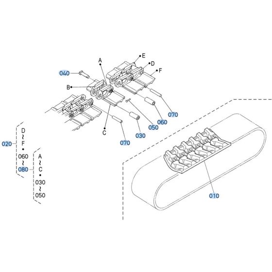 Crawler Assembly for Kubota KX121-3 Mini Excavator
