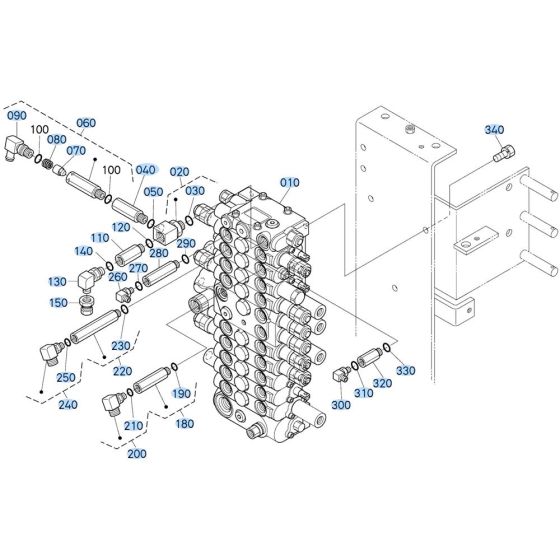 Control Valve Assembly for Kubota KX121-3 Mini Excavator