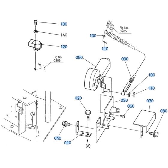Idle Air Control Motor Assembly for Kubota KX161-3s Mini Excavator
