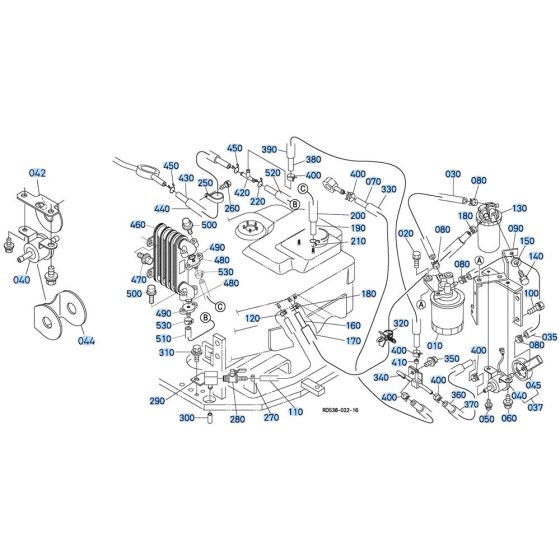 Fuel System Assembly for Kubota KX161-3s Mini Excavator