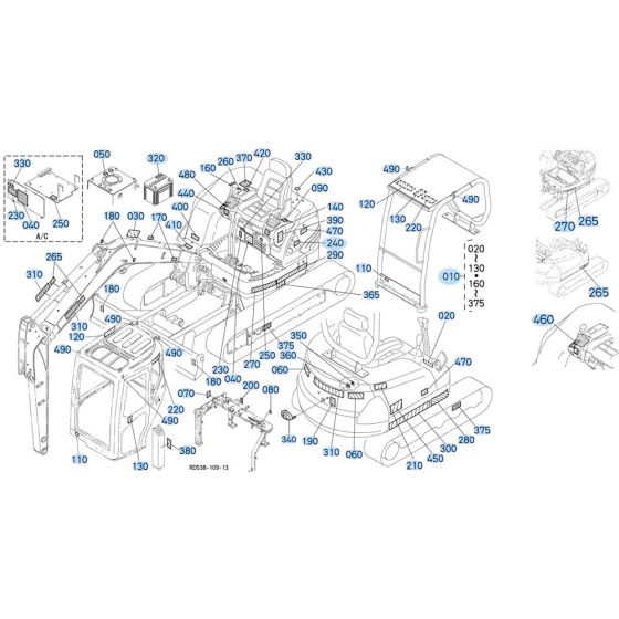 Decals for Kubota KX161-3s Mini Excavator