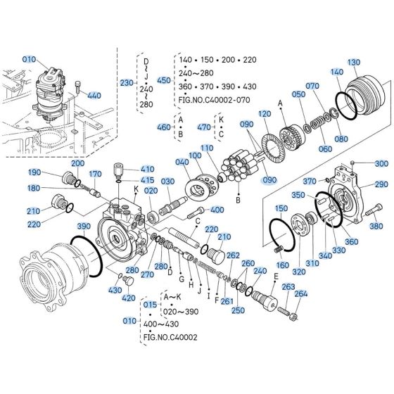 Swivel Motor Assembly for Kubota KX161-3s Mini Excavator