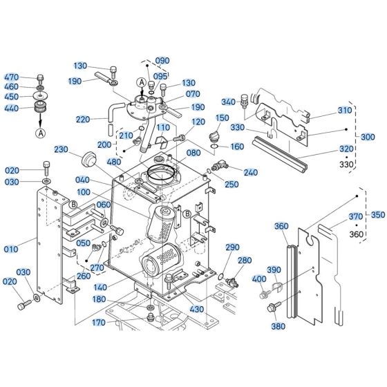 Oil Tank Assembly for Kubota KX161-3s Mini Excavator
