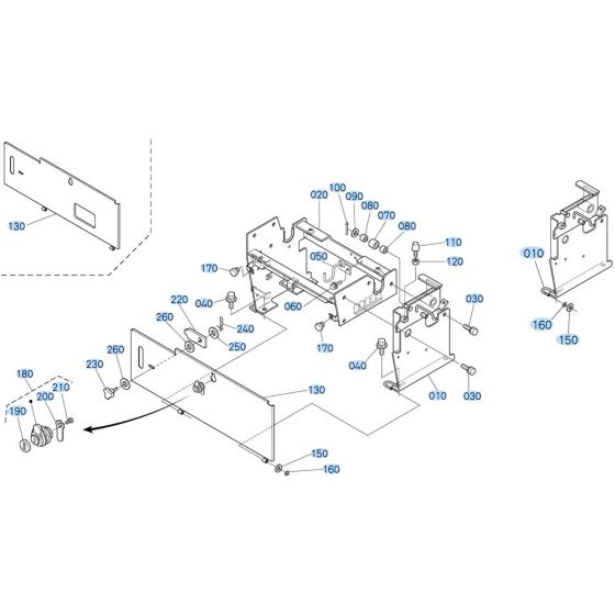 Seat Support Assembly for Kubota KX161-3s Mini Excavator