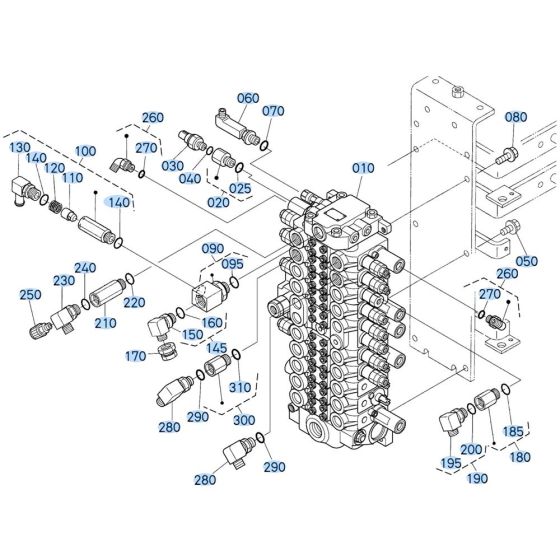 Control Valve Assembly for Kubota KX161-3s Mini Excavator