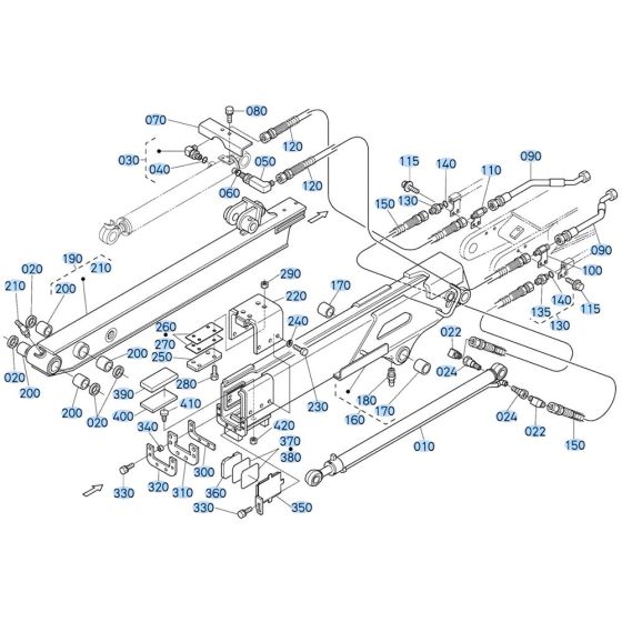 Arm (Telescopic) Assembly for Kubota KX91-3s Mini Excavator
