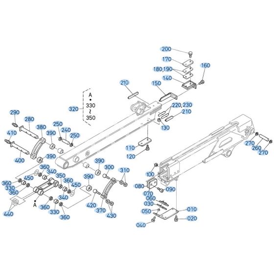 Bucket Link (Telescopic) Assembly for Kubota KX91-3s Mini Excavator