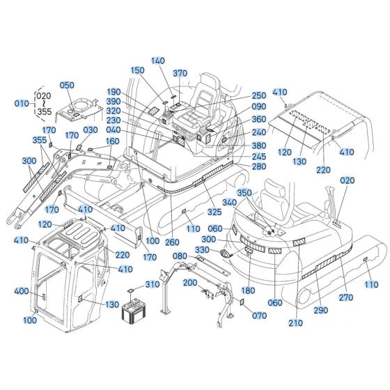Decals for Kubota KX91-3s Mini Excavator