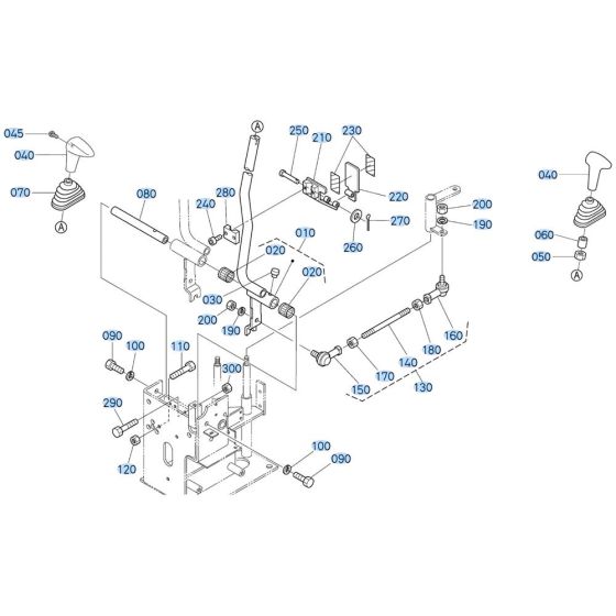 Control Lever (Travel) Assembly for Kubota KX91-3s Mini Excavator