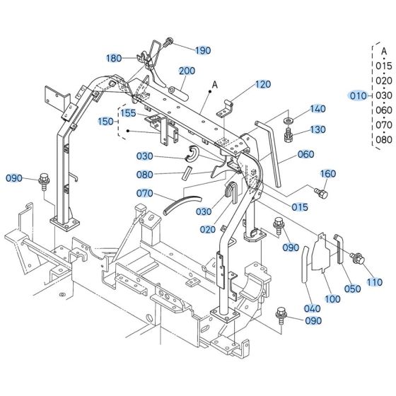 Arch Frame Assembly for Kubota KX91-3s Mini Excavator
