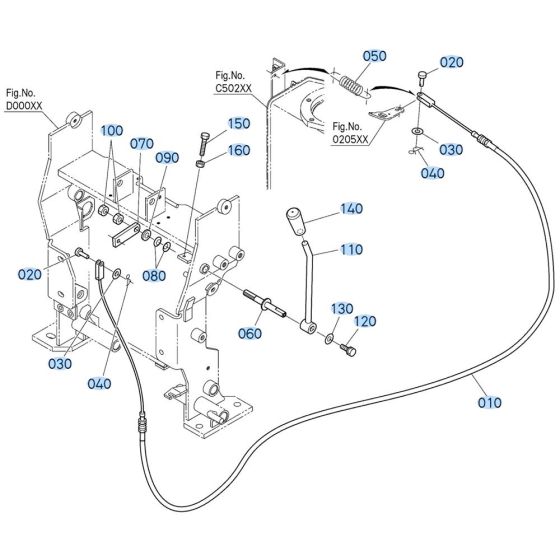 Accelerator Lever for Kubota U10-5
