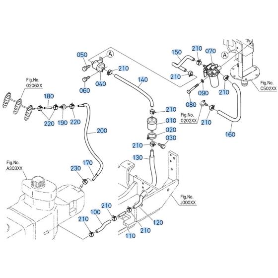 Fuel System for Kubota U10-5