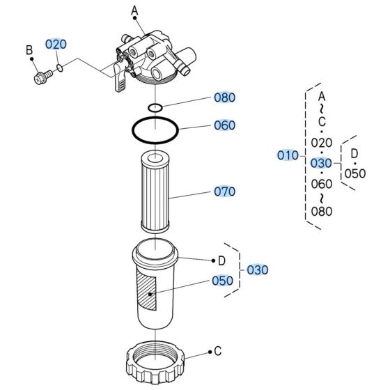 Fuel Filter Assembly for Kubota