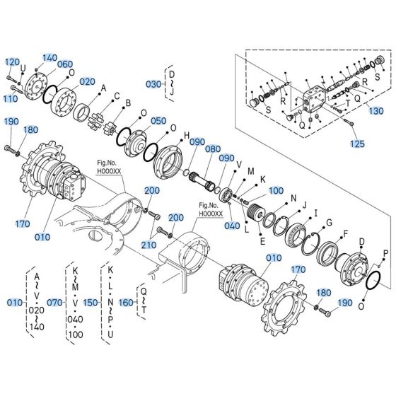 Drive Motor Assembly for Kubota