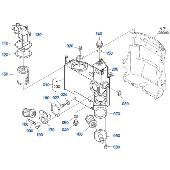 Oil Tank Assembly for Kubota U10-5